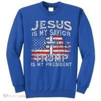 Jesus Is My Savior Trump Is My President Sweatshirt thumb 0