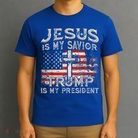 Jesus Is My Savior Trump Is My President T-Shirt thumb 3