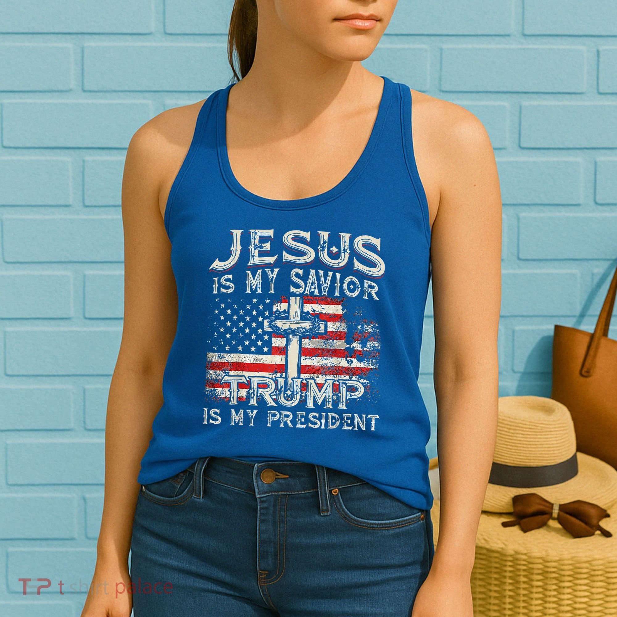 Jesus Is My Savior Trump Is My President Women's Tank Top