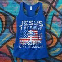 Jesus Is My Savior Trump Is My President Women's Tank Top thumb 3