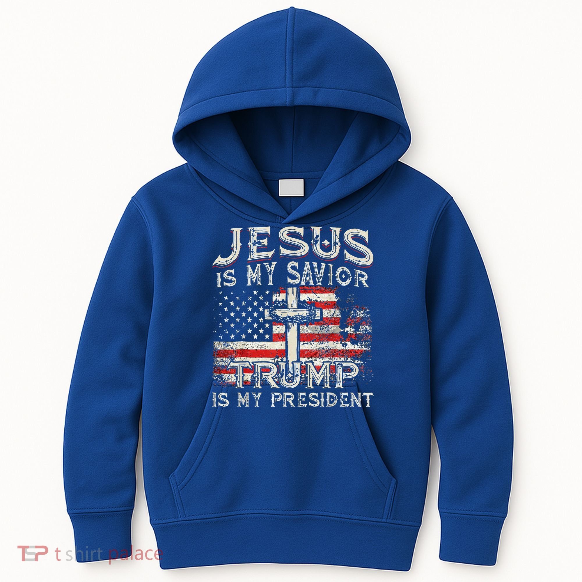Jesus Is My Savior Trump Is My President Kids Hoodie