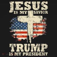 Jesus Is My Savior Trump Is My President Sweatshirt thumb 3