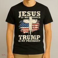 Jesus Is My Savior Trump Is My President T-Shirt thumb 3