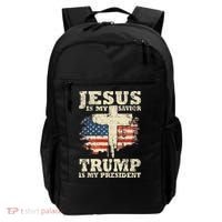 Jesus Is My Savior Trump Is My President Backpack thumb 0