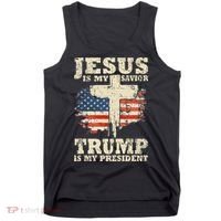 Jesus Is My Savior Trump Is My President Tank Top thumb 0