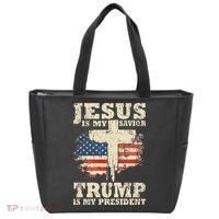 Jesus Is My Savior Trump Is My President Tote Bag thumb 0