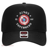 Jesus Is My Superhero Fun Christian Religious Hat thumb 0