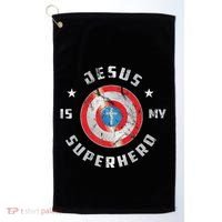 Jesus Is My Superhero Fun Christian Religious Golf Towel thumb 0