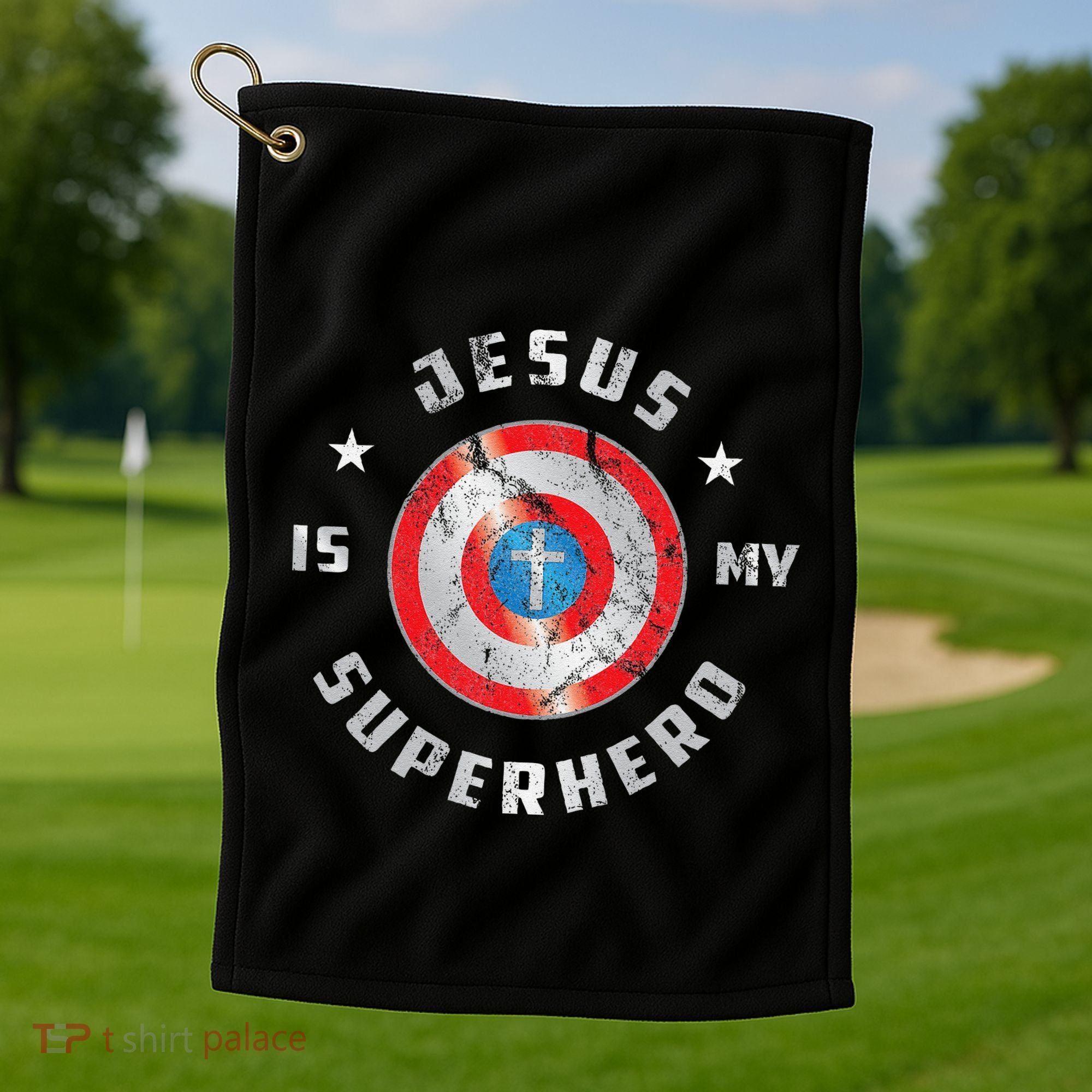 Jesus Is My Superhero Fun Christian Religious Golf Towel