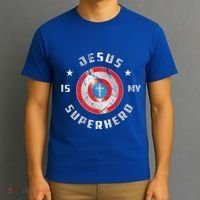 Jesus Is My Superhero Fun Christian Religious T-Shirt thumb 3