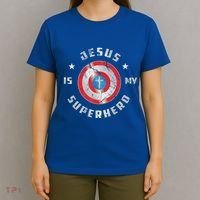 Jesus Is My Superhero Fun Christian Religious T-Shirt thumb 4