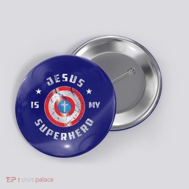 Jesus Is My Superhero Fun Christian Religious Button