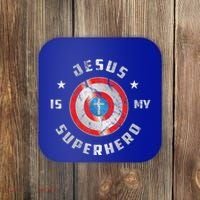 Jesus Is My Superhero Fun Christian Religious Coaster thumb 0