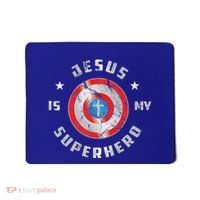 Jesus Is My Superhero Fun Christian Religious Mousepad thumb 0
