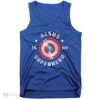 Jesus Is My Superhero Fun Christian Religious Tank Top thumb 0