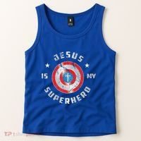 Jesus Is My Superhero Fun Christian Religious Tank Top thumb 2