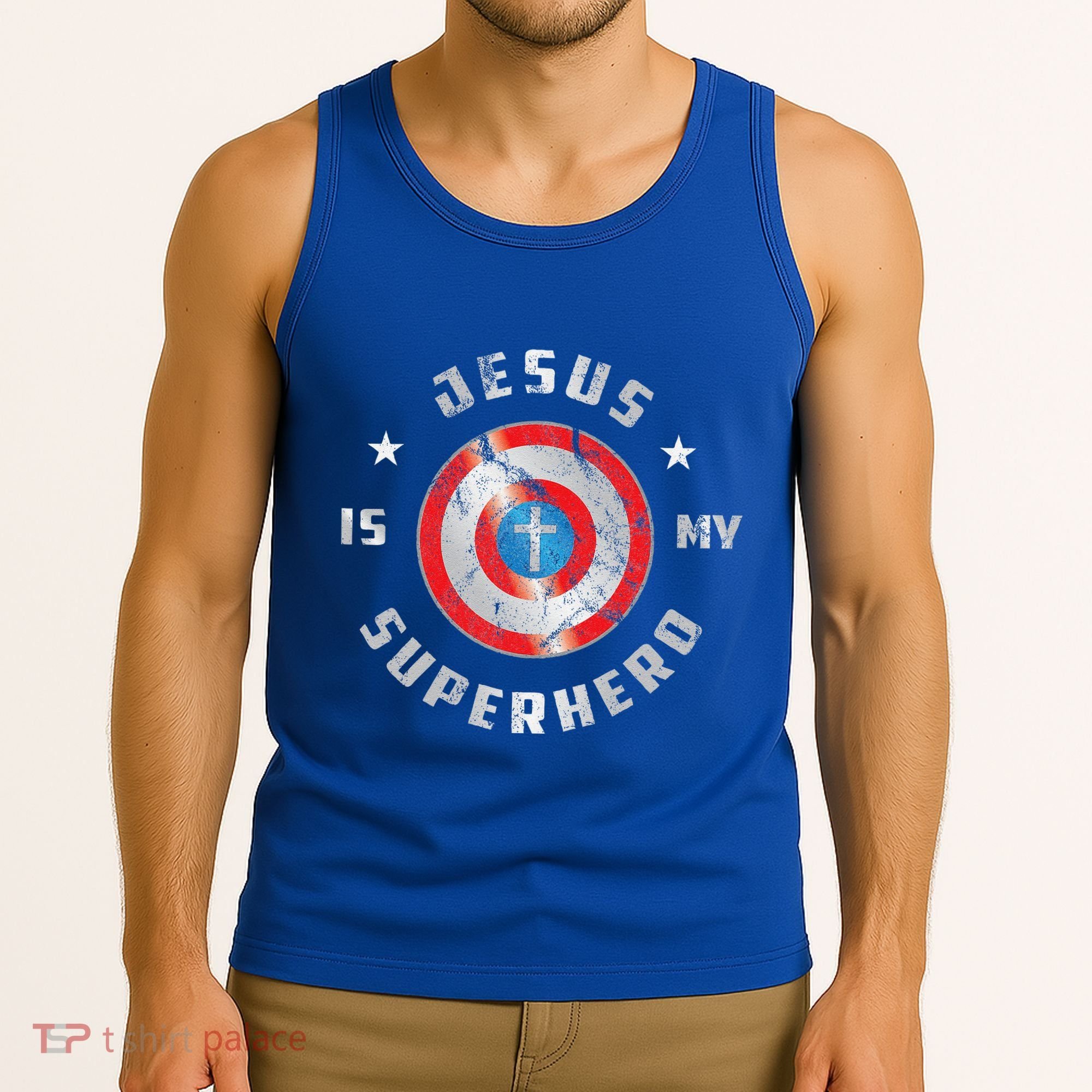 Jesus Is My Superhero Fun Christian Religious Tank Top