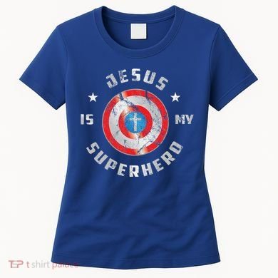 Jesus Is My Superhero Fun Christian Religious Women's T-Shirt