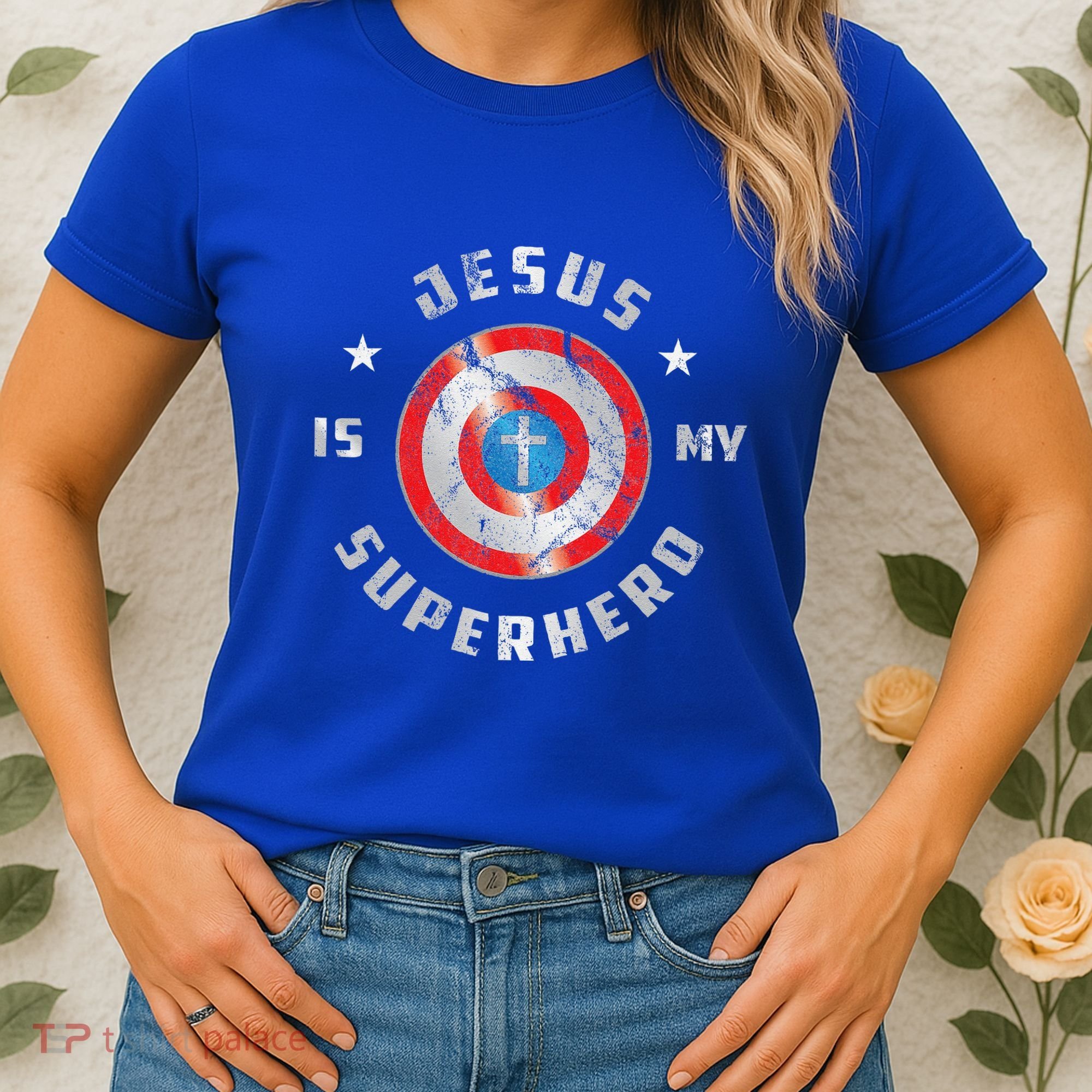 Jesus Is My Superhero Fun Christian Religious Women's T-Shirt