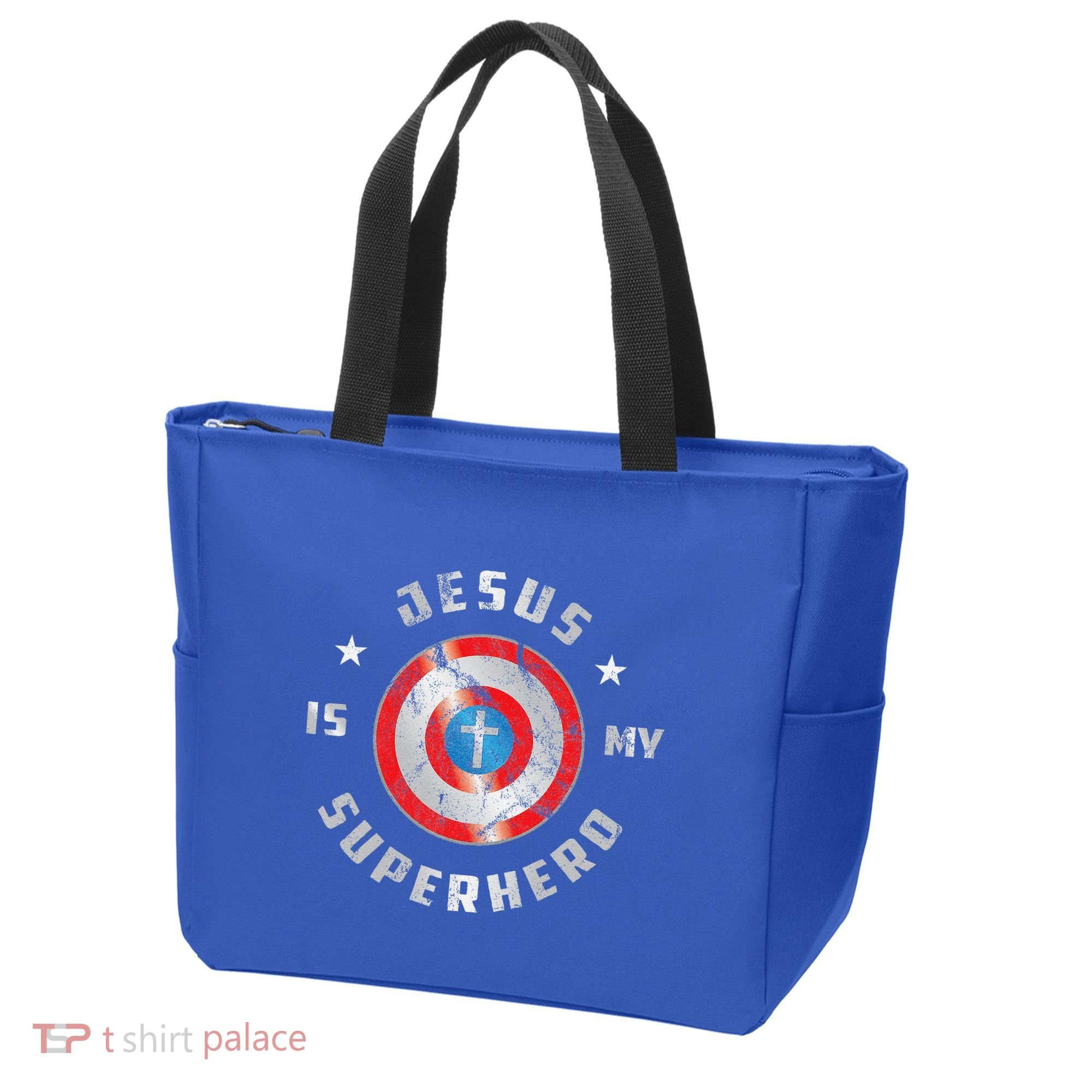 Jesus Is My Superhero Fun Christian Religious Tote Bag