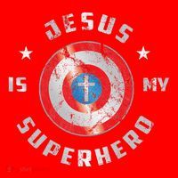 Jesus Is My Superhero Fun Christian Religious Santa Hat thumb 1