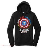 Jesus Is My Superhero Psalm 91 My Refuge My Fortress My God Women's Hoodie thumb 0