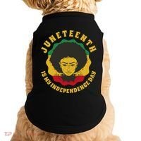 Juneteenth Is My Independence Day Black Female Pride Doggie Tank thumb 0