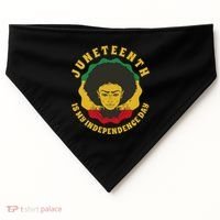 Juneteenth Is My Independence Day Black Female Pride USA-Made Doggie Bandana thumb 0