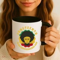 Juneteenth Is My Independence Day Black Female Pride Coffee Mug thumb 3