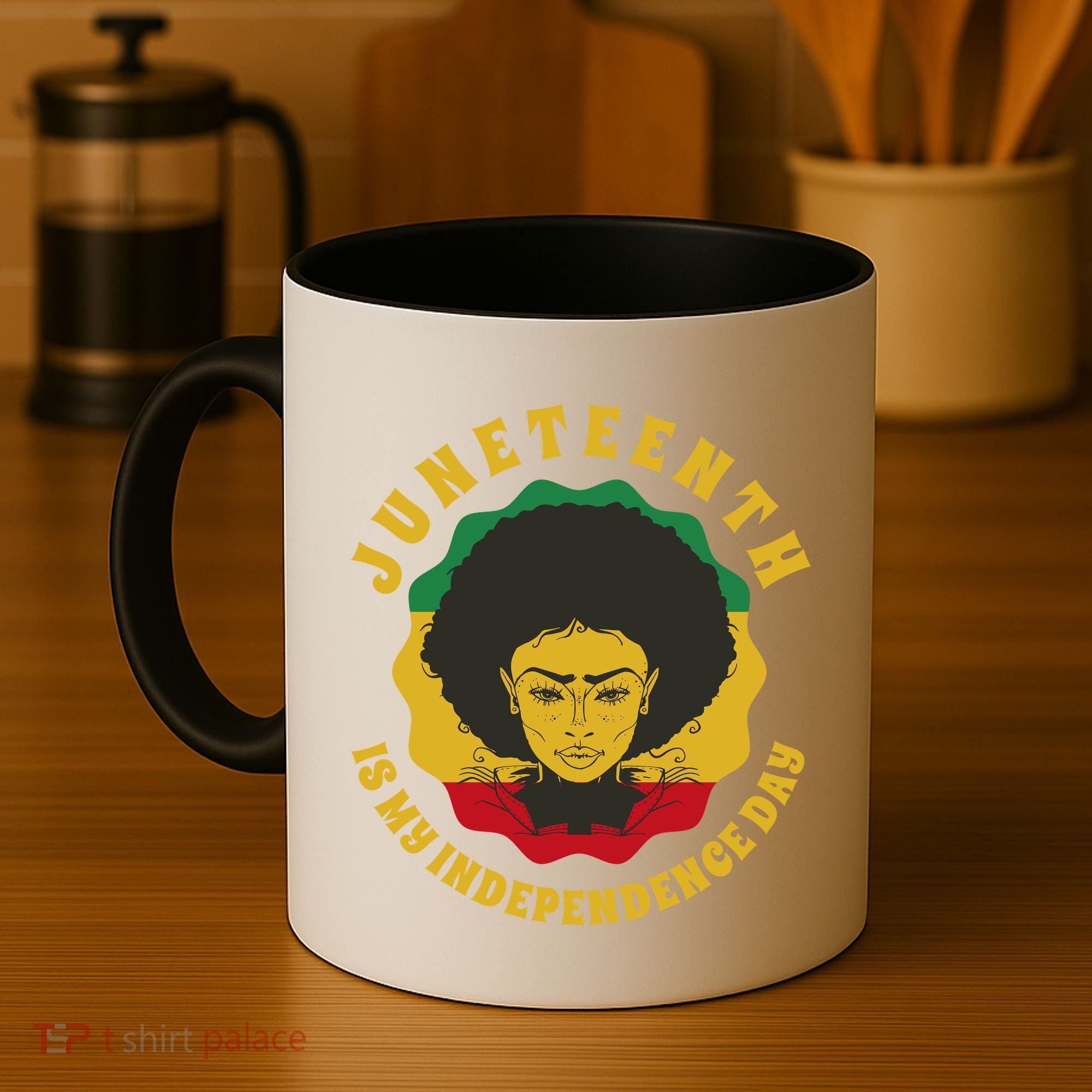 Juneteenth Is My Independence Day Black Female Pride Coffee Mug