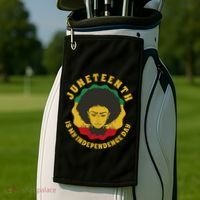 Juneteenth Is My Independence Day Black Female Pride Golf Towel thumb 2