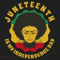Juneteenth Is My Independence Day Black Female Pride Golf Towel thumb 3