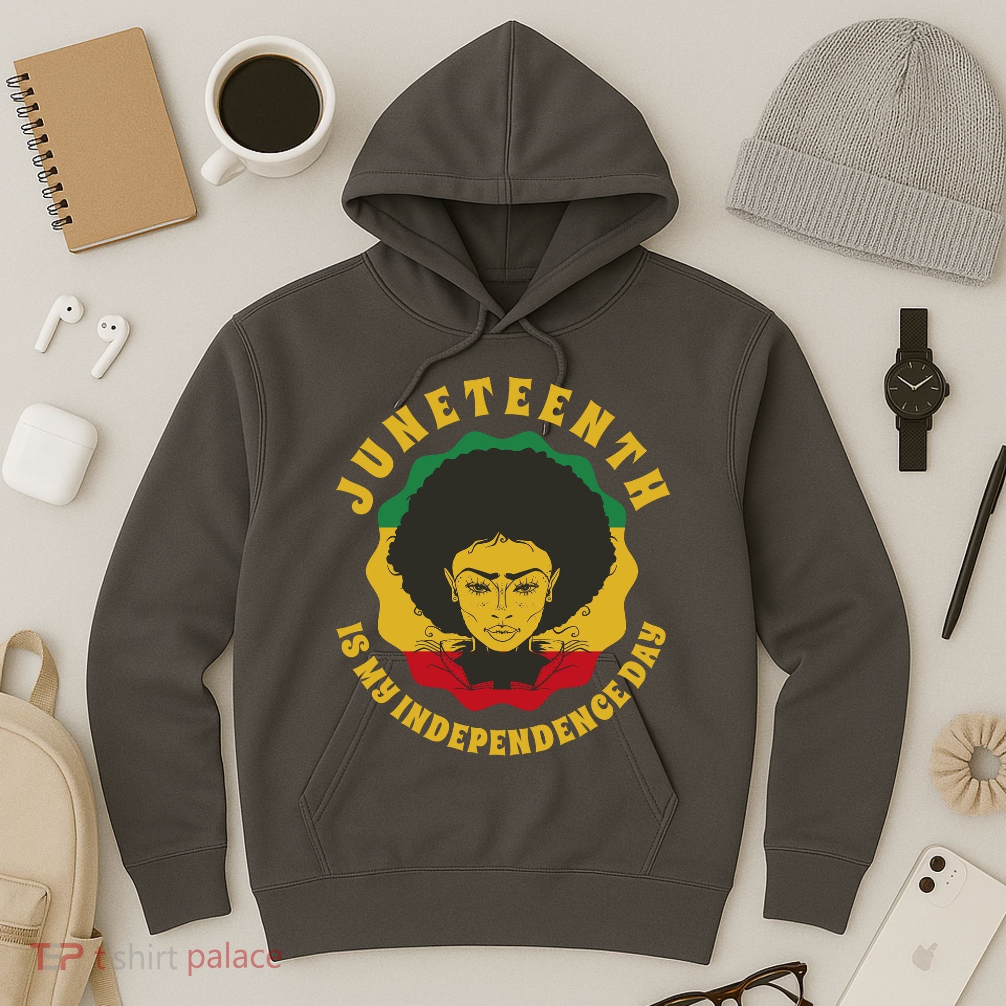 Juneteenth Is My Independence Day Black Female Pride Hoodie