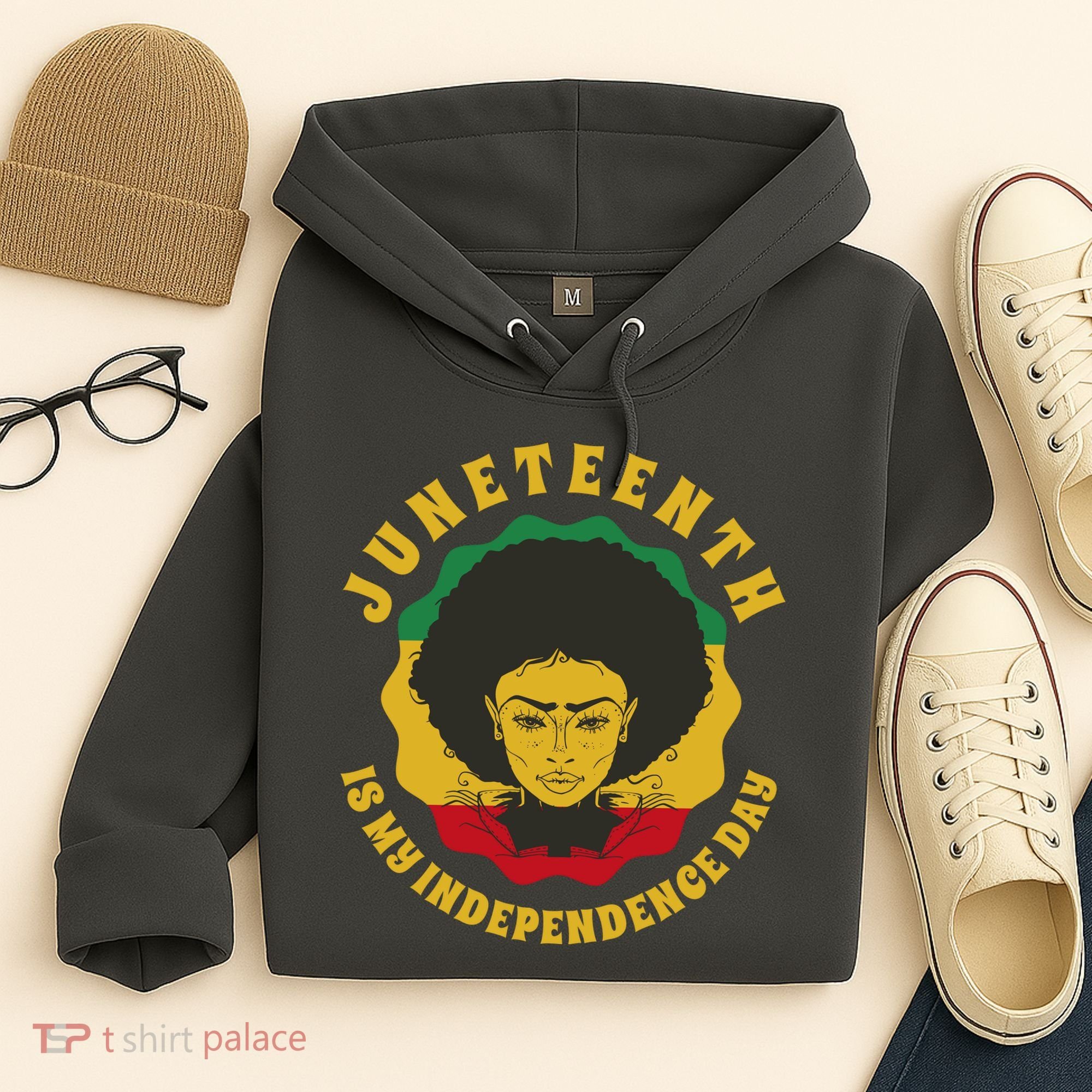 Juneteenth Is My Independence Day Black Female Pride Hoodie