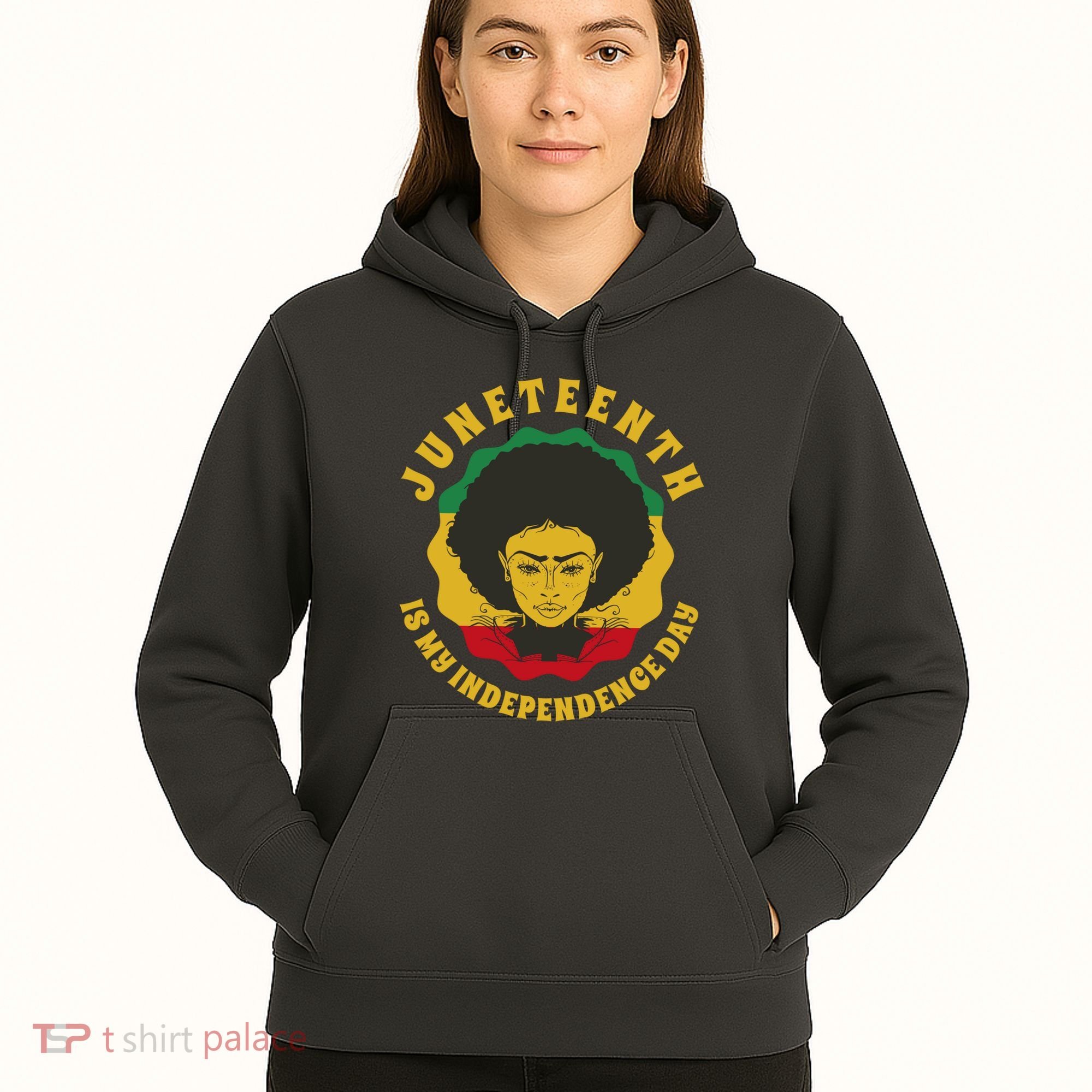 Juneteenth Is My Independence Day Black Female Pride Hoodie
