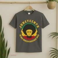 Juneteenth Is My Independence Day Black Female Pride T-Shirt thumb 2