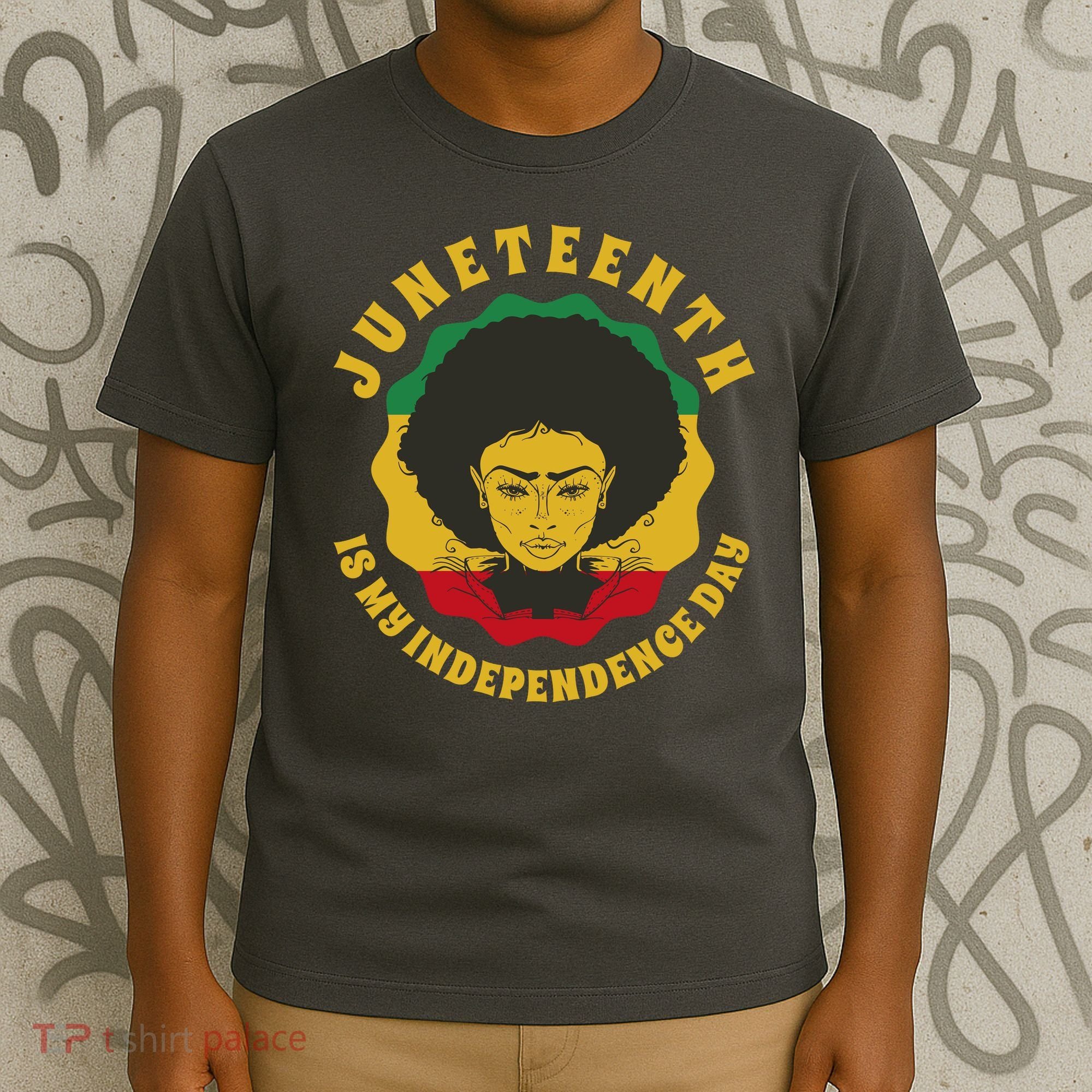 Juneteenth Is My Independence Day Black Female Pride T-Shirt