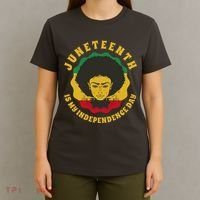 Juneteenth Is My Independence Day Black Female Pride T-Shirt thumb 4