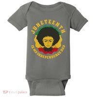 Juneteenth Is My Independence Day Black Female Pride Baby Bodysuit thumb 0