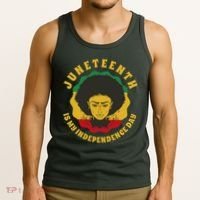 Juneteenth Is My Independence Day Black Female Pride Tank Top thumb 3