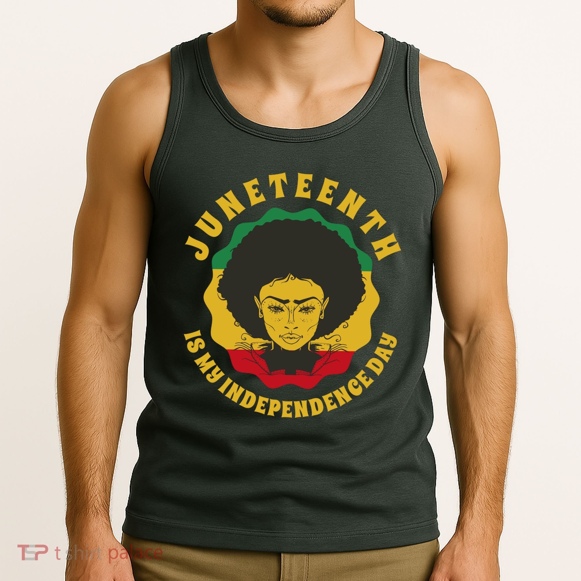 Juneteenth Is My Independence Day Black Female Pride Tank Top