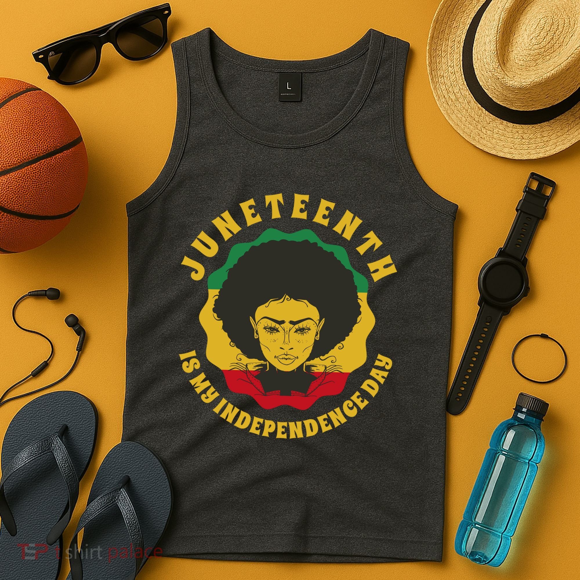 Juneteenth Is My Independence Day Black Female Pride Tank Top