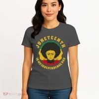 Juneteenth Is My Independence Day Black Female Pride Women's T-Shirt thumb 4
