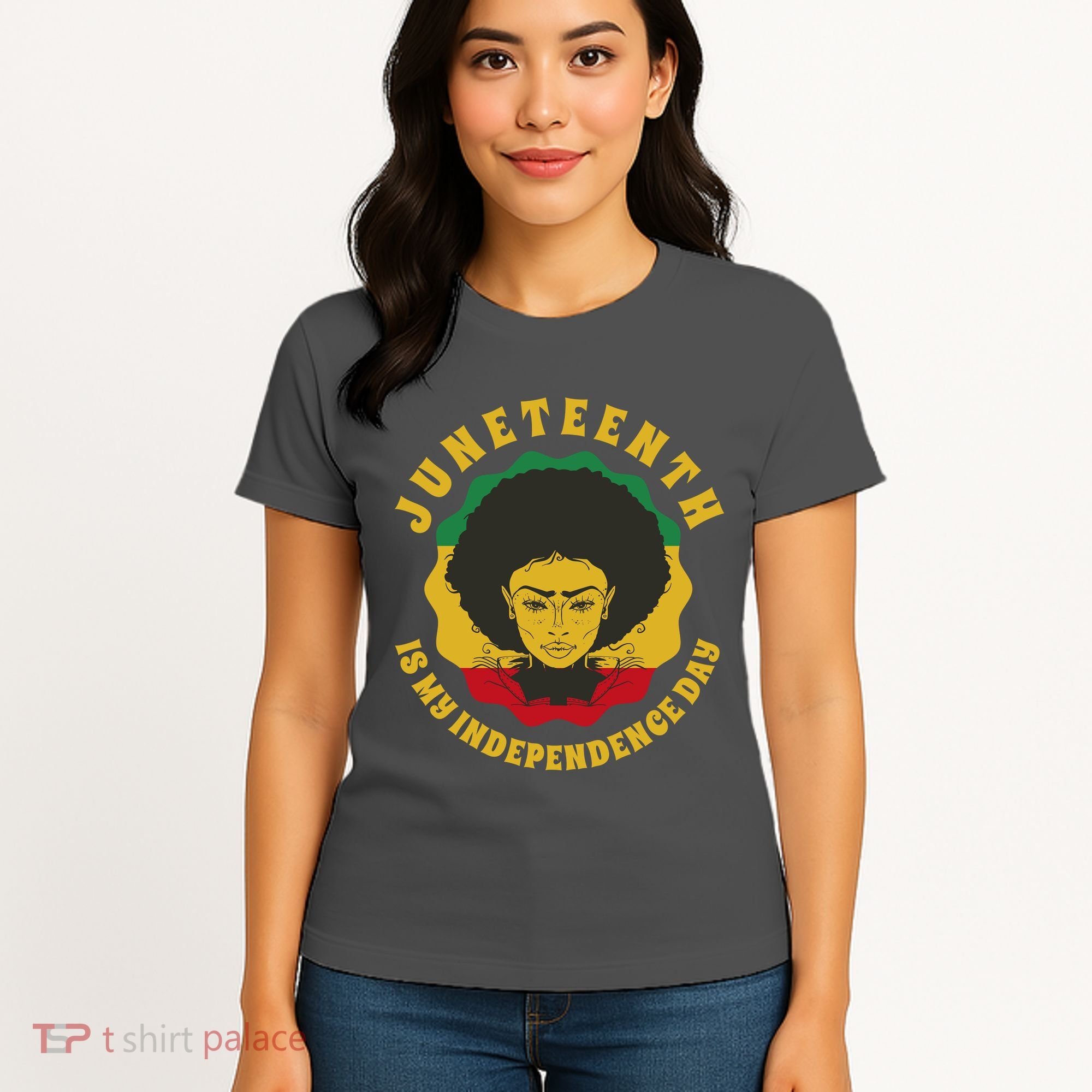 Juneteenth Is My Independence Day Black Female Pride Women's T-Shirt