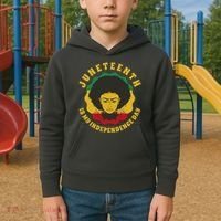 Juneteenth Is My Independence Day Black Female Pride Kids Hoodie thumb 2