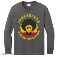 Juneteenth Is My Independence Day Black Female Pride Kids Long Sleeve Shirt thumb 0