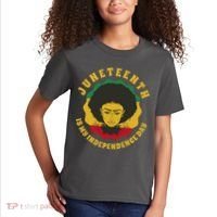 Juneteenth Is My Independence Day Black Female Pride Kids T-Shirt thumb 2
