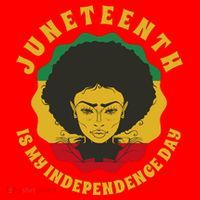Juneteenth Is My Independence Day Black Female Pride Santa Hat thumb 1
