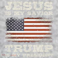 Jesus Is My Savior Trump Is My President The Baniff Cuffed Pom Beanie thumb 2