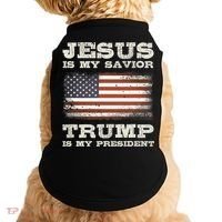 Jesus Is My Savior Trump Is My President Doggie Tank thumb 0